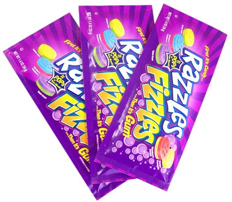 Razzles Fizzles Candy Fruit Flavored, 1.4 Ounce, Pack of 3 - Walmart.com