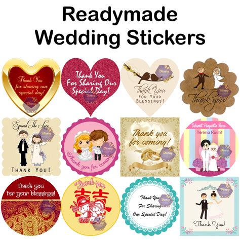 Readymade Stickers – Wedding – Dicesry Gift and Favor Malaysia