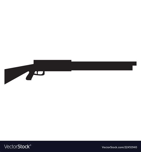 Isolated shotgun icon silhouette Royalty Free Vector Image