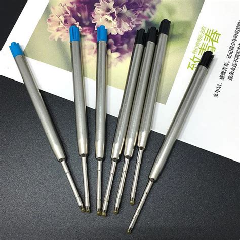 Wholesale 20pcs /pack 10cm cm Long Black &Blue 2 colors Ink Refill Replacement Ballpoint Pen ...