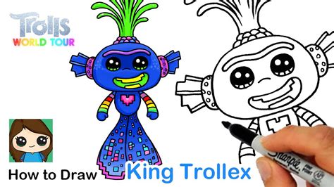 Trolls World Tour King Trollex Drawing