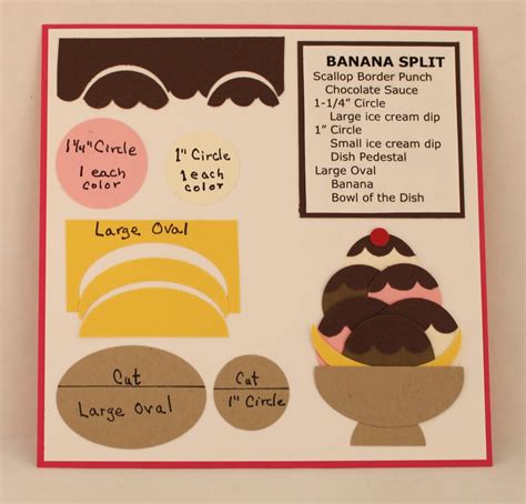 All Stamping World: 6x6 Punch Art Recipe Page - Banana Split