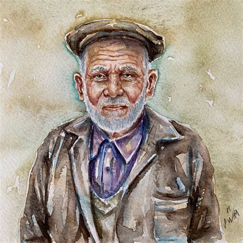 Old Man Portrait Watercolor Painting Original Art Watercolor Art , Watercolor Portrait - Etsy