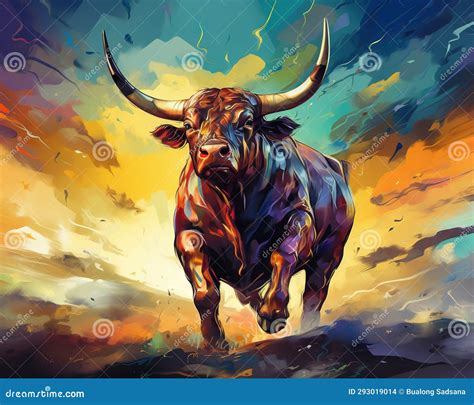 Stock Market Bull Market Trading Concept. Stock Illustration ...