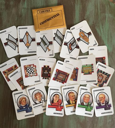 CLUE GAME Cards / 21 Vintage Clue Game Cards 1986 Great for | Etsy