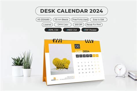 Desk Calendar 2024 (2712722), desk calendar - okgo.net