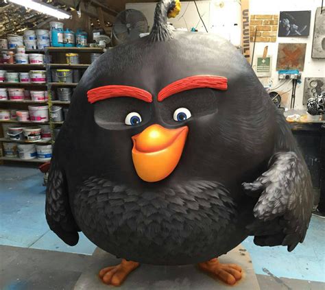 Angry Birds movie Bomb character statue. by davidfield on DeviantArt