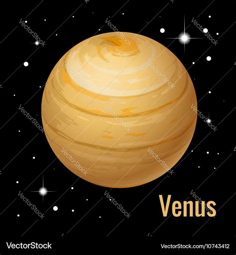 Venus planet high quality isometric solar system Vector Image