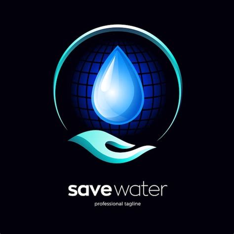 Premium Vector | Save water logo