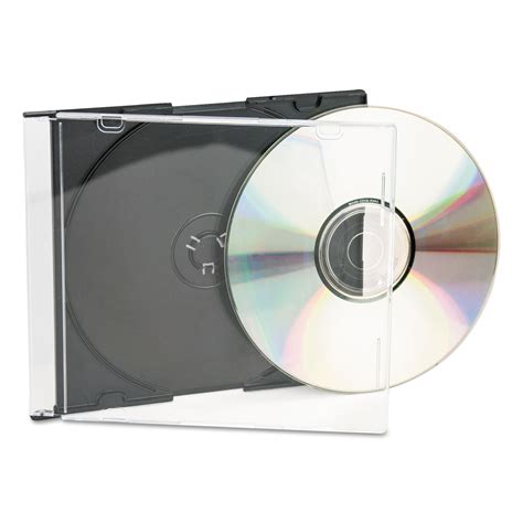 CD/DVD Slim Jewel Cases, Clear/Black, 100/Pack - Pacific Ink