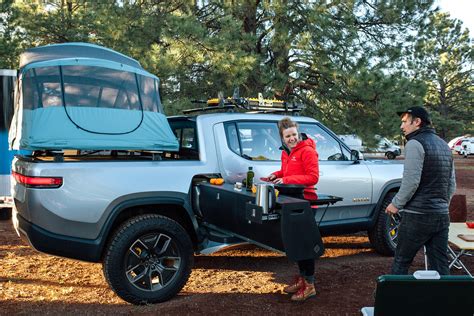 Meet the Rivian R1T Camper Pickup Truck with a mobile kitchen