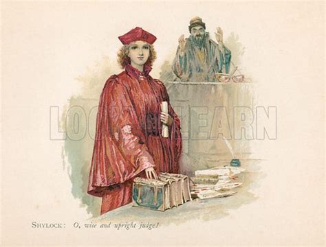 Portia and Shylock in The Merchant of Venice stock image | Look and Learn