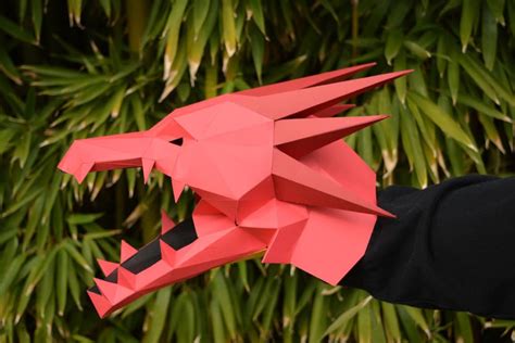 Dragon Puppet Build a Hand Puppet With Just Paper and Glue - Etsy