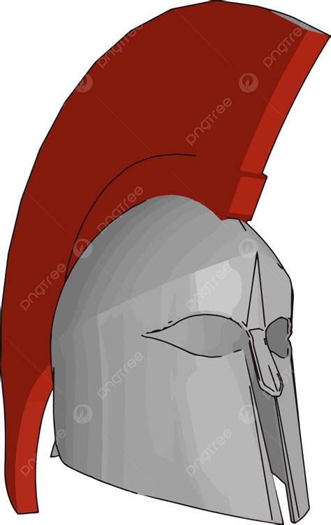 An Illustration Or Vector Of A Medieval Helmet Drawing In Color Vector, Soldiers, Helmet ...