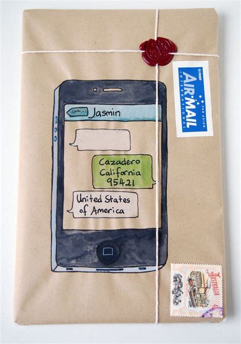 Old meets new: iphone snail-mail | Snail mail, Mail art envelopes, Mail art