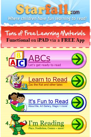 Free: Starfall Reading Program Available on iPAD