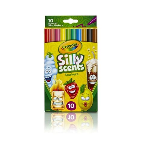 Crayola Silly Scents Slim Markers, Washable Scented Markers for Kids, 10 Count - Walmart.com ...