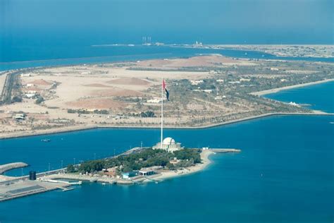 Abu Dhabi Island Aerial View Stock Image - Image of city, beach: 132398735