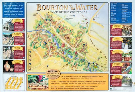 Map on a street in the village | Bourton on the water, Bourton, Water