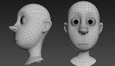 3D toon character face topology by Selcuk Yagci | Character design, Cartoon character design ...