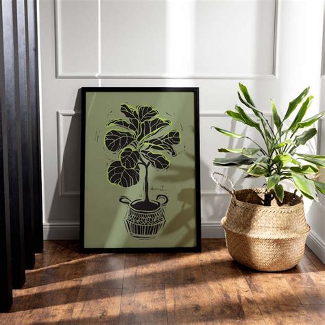 Set of 3 House Plant Art Prints Boho Printable Wall Art Digital Download Matching Poster Set ...