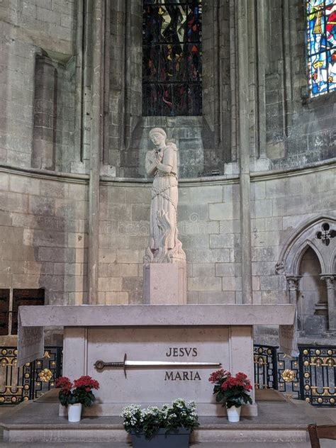 Joan of Arc Statue in Rouen Cathedral Stock Image - Image of cathedral, rouen: 273785087