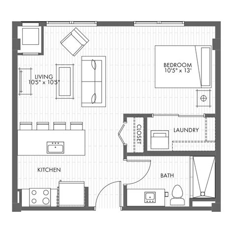 Small Apartment Floor Plans One Bedroom | Floor Roma