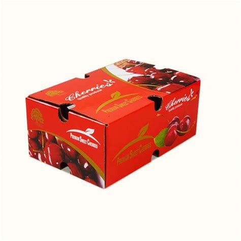 Custom Wholesale Cherries Box 1-2.5kg Cardboard Fresh Fruits Packaging Boxes