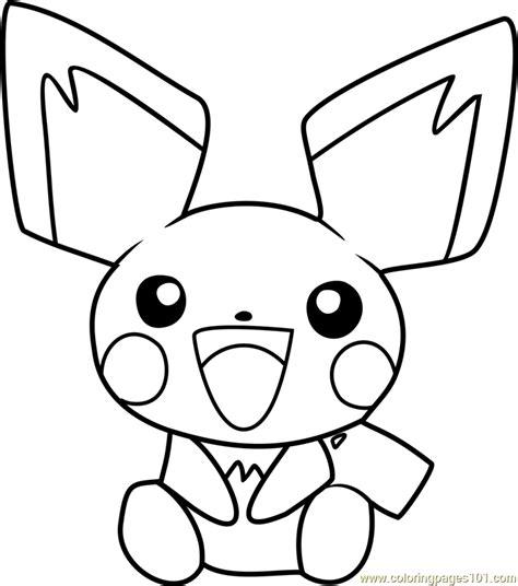 Pichu Pokemon Coloring Page for Kids - Free Pokemon Printable Coloring ...