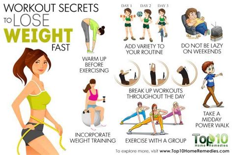 10 Workout Secrets to Lose Weight Fast | Top 10 Home Remedies