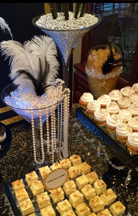 Great Gatsby Wedding Dessert/Candy Buffet Table by Bizzie Bee Creations #greatgatsbywedding # ...