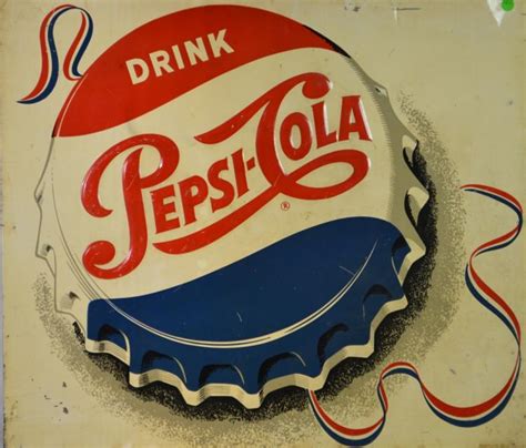 Sold at Auction: Vintage Tin Pepsi Cola Sign