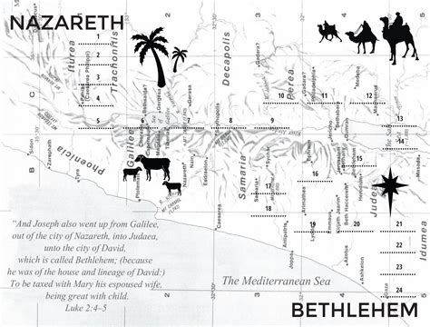 Map Of The Magis Journey To Bethlehem - Maps For You