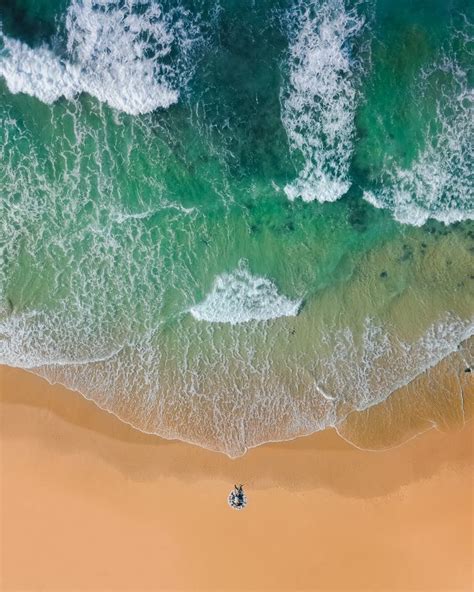 Free Photo: Aerial Drone Shot of Beautiful Sand Beach with Turquoise ...