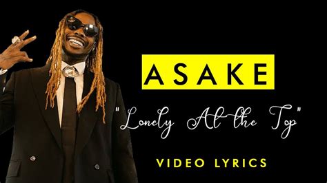 Asake LONELY AT THE TOP Video Lyrics - YouTube