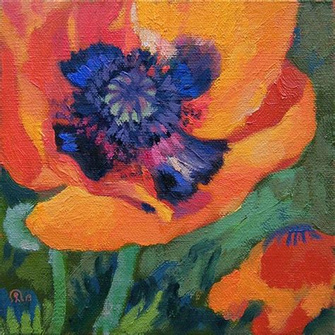 Items similar to Oil Painting of Poppy Flower on Etsy