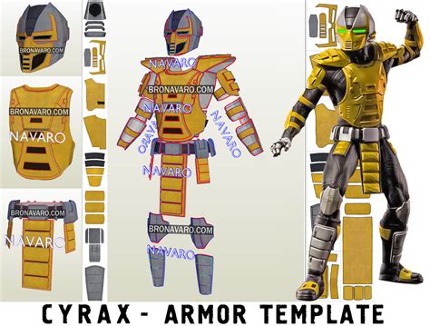 CYRAX Cosplay Armor Template - Mortal Kombat Pepakura – NAVARO