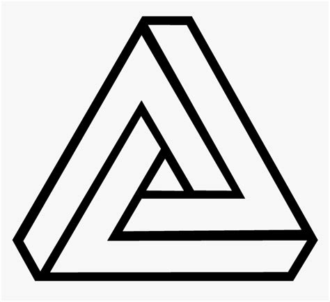Funny Easy Easy Optical Illusions To Draw For Kids - Penrose Triangle Png, Transparent Png ...