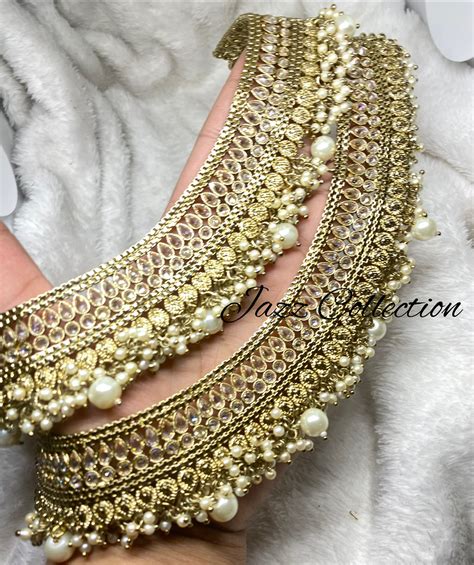 Antique gold bridal anklets – Jazz Collection