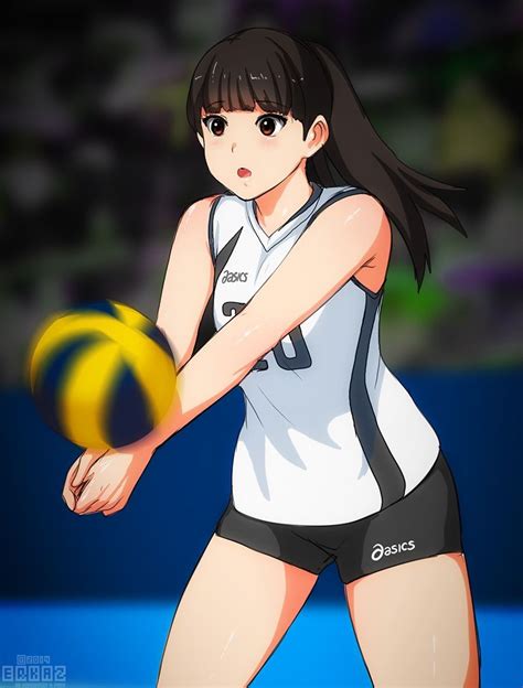 Volleyball Drawing, Volleyball Anime, Cool Anime Girl, Kawaii Anime ...