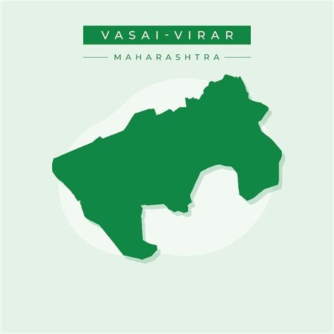 Premium Vector | Vector map of vasai virar illustration