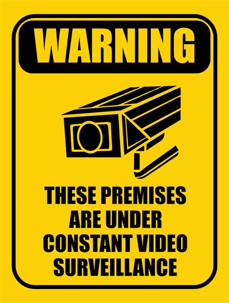 Warning Video Surveillance CCTV Metal Sign 450x600 | affordablesignscomau