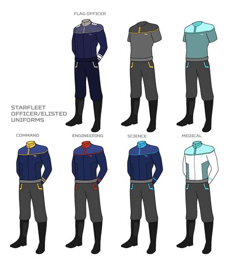 Starfleet Uniforms 2268-2288 by Terranimperial on DeviantArt