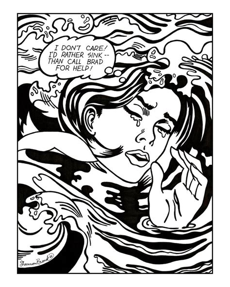 Drowning Girl Roy Lichtenstein Pop Art Famous Artist - Etsy