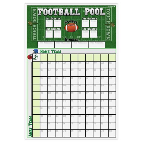 Buy AnapoliZ Football Pool | (13” inch x 19”inch) Football Squares Pool Board | Office Pool ...