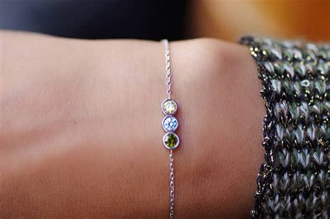 Custom Birthstone Bracelet Birthstone Bracelet Personalized | Etsy