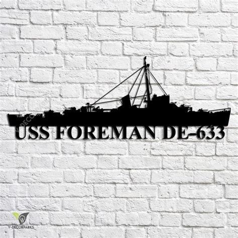 Uss Mccaffery Dd-860 Navy Ship Metal Art, Custom Us Navy Ship Metal Sign, Navy Ships Silhouette ...