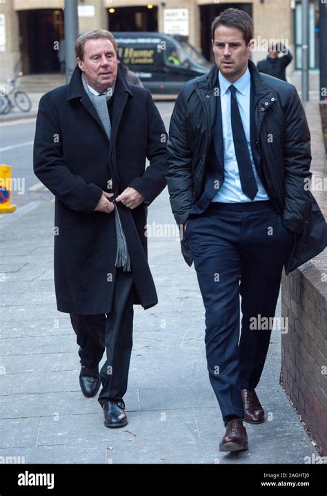 Tottenham manager Harry Redknapp with son Jamie leaving Southwark Crown ...