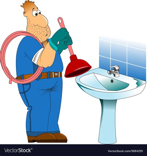 Plumber cartoon Royalty Free Vector Image - VectorStock