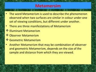 7. metamerism | PPT